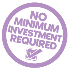 no minimum investment required badge