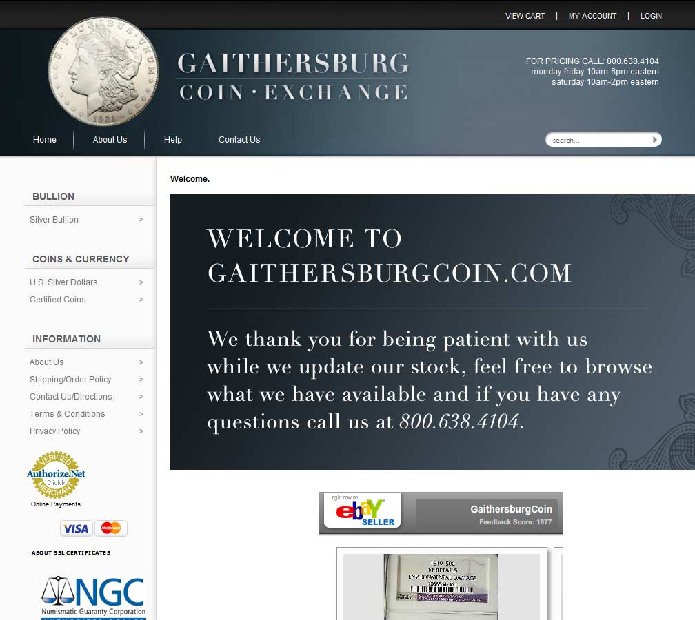 Gaithersburg Coin Exchange independent consumer reviews company