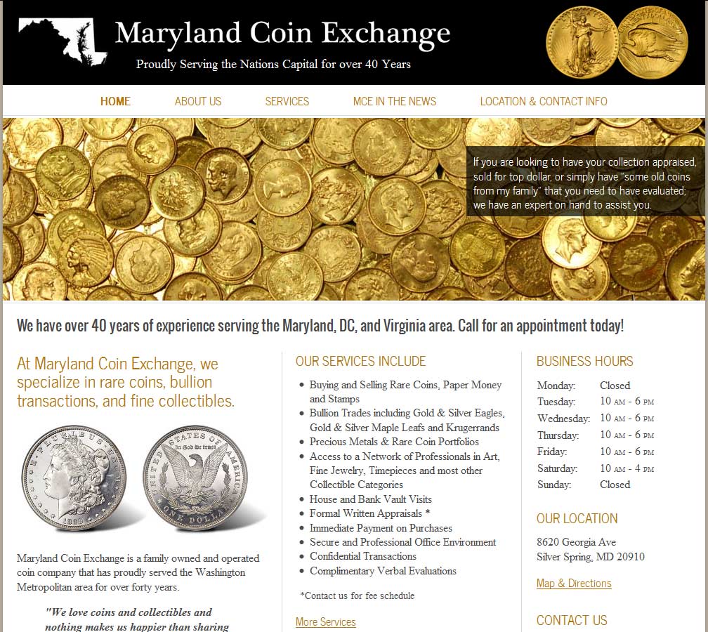 Maryland Coin Exchange independent consumer reviews company details