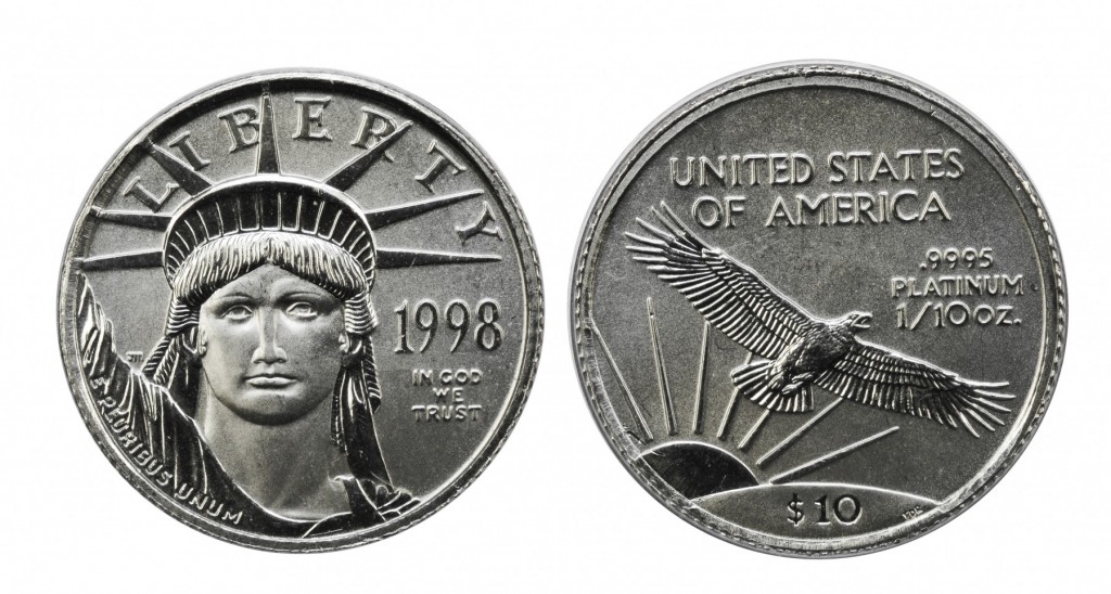 One tenth ounce American Platinum Eagle