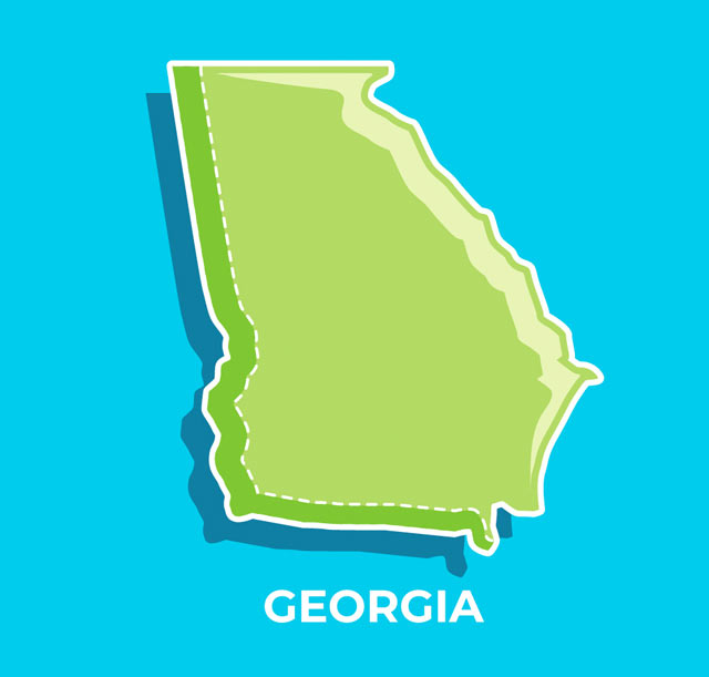 Buying Gold in Georgia - Georgia state map